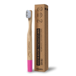 Nano szczoteczka bambusowa do zębów dla dzieci Mohani - różowa, delikatna szczoteczka 10 tysięcy włosków