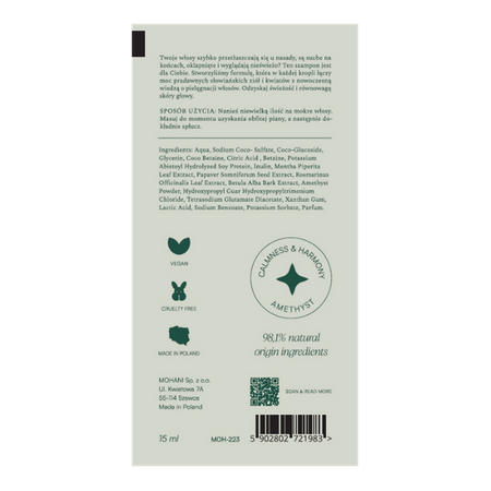 Saszetka-szampon balansujący Mokosza 15ml