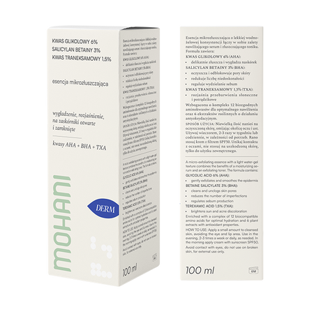 Rozjaśniająca esencja mikrozłuszczająca zwężająca pory