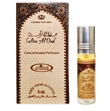 Arabki Al-Rehab Oud Sultana 6ml, główna nuta: agar (oud) i drzewne akcenty