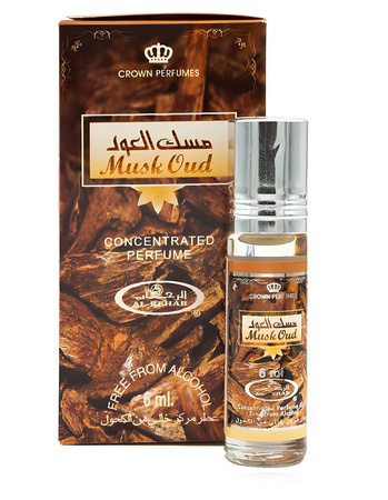 Arabski Al-Rehab Musk Oud 6ml, główna nuta: ciepły oud i nuty drzewne