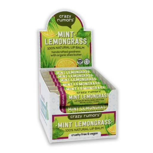 Naturalny balsam do ust Crazy Rumors - Mint Lemongrass  - 10+2 GRATIS