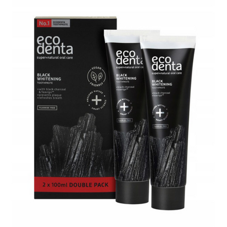 Czarna wybielająca pasta do zębów Ecodenta 2x100 ml