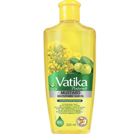 Łagodzący olejek do włosów Vatika- Musztardowy 200ml (Data Ważności: 2023/09/30)
