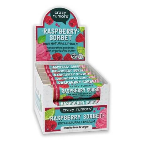 Naturalny balsam do ust Crazy Rumors - Raspberry Sorbet - 10+2 GRATIS