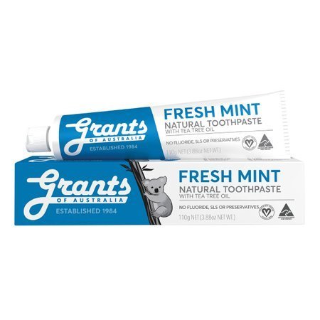 Odświeżająca, naturalna pasta do zębów Grants of Australia - bez fluoru, o smaku mięty